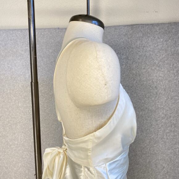 ✨ Jessica McClintock Ivory Satin Gown 💎 Prom / Formal Junior 7 NWT - Picture 7 of 16